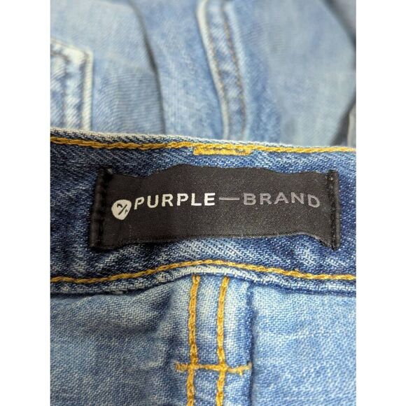 Purple Brand Men's Blue Mid-Wash Style No P003 Rare Find Hand Finished Jeans Siz - Picture 5 of 12